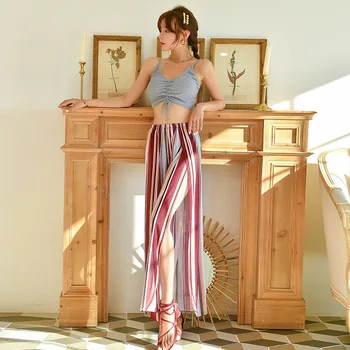 

Tankini Women Two Pieces Swimwear Large Size Summer Swimsuits Trikini Piece Bathing Suit Swimsuit Korean Ins Sexy Stripe Three