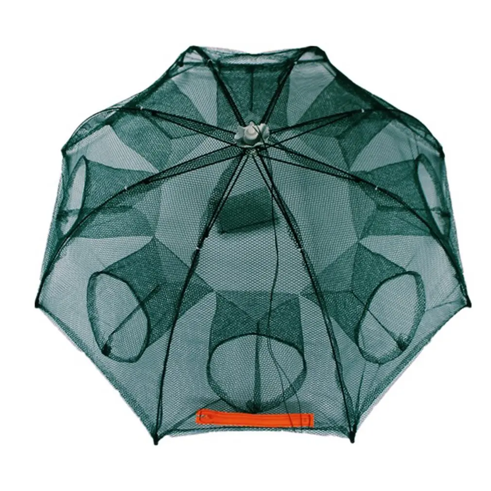 

Automatic folding umbrella type multilateral fishing net shrimp cage Crab Fish Trap Cast Net