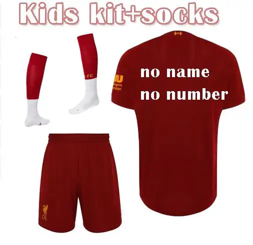 19 20 Детская Футбольная Футболка M. SALAH FIRMINO MANE VIRGIL HENDERSON ROBERTSON MILNER KEITA/Детский комплект Футбольная Футболка - Цвет: kids