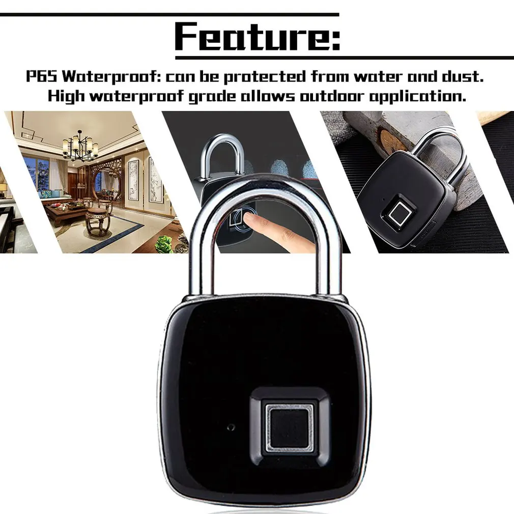 FingerprintElectronic Интеллектуальный пароль отпечатка пальца Замок для домашней двери приложение дистанционное управление Разблокировка мобильного телефона