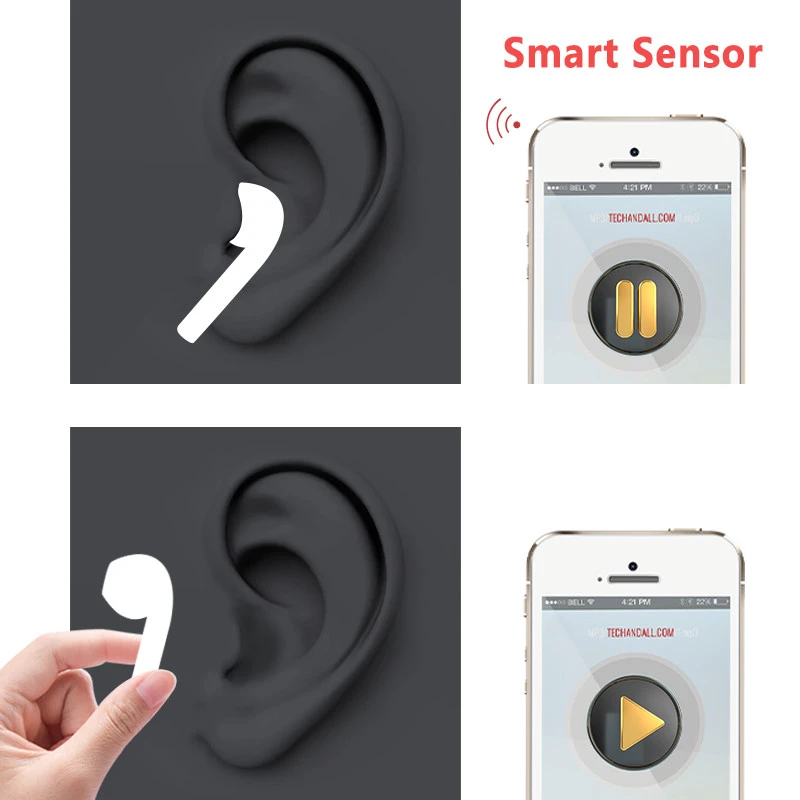 i688 TWS In-ear Smart Sensor Wireless Earphone Super Sound Earbuds Pop up Bluetooth 5.0 Earphones Pk i1000 i2000 i800 TWS