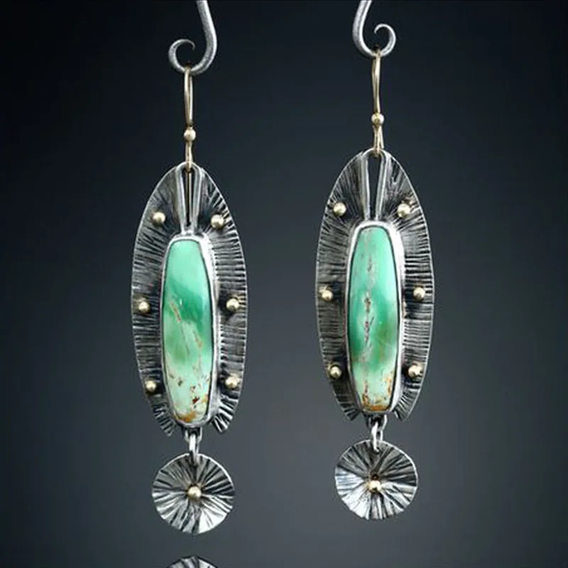 

Vintage Fish Pattern Dangle Earrings Statement Antique Silver Color Long Drop Earrings for Women Bohemian Jewelry Gift O4D315