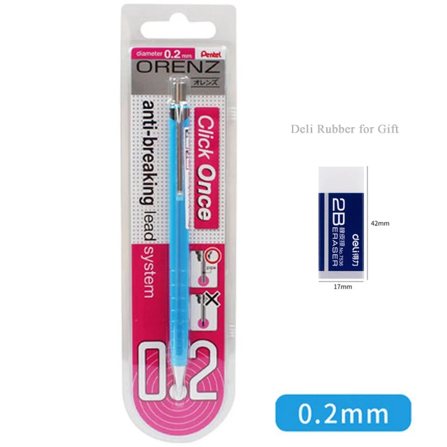 Pentel XPP502 супер тонкий 0,2 мм механический карандаш высокого качества антиразрывный механический карандаш 5 цветов Товары для офиса и школы - Цвет: Blue 0.2mm