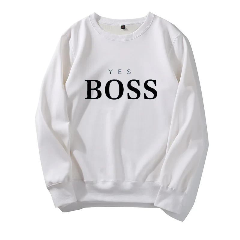 Женская Осенняя Толстовка Yes Boss с буквенным принтом, толстовка с капюшоном, Женский пуловер с длинным рукавом, джемпер, Sudadera Mujer 3XL