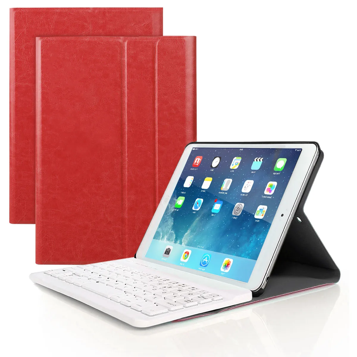 Клавиатура Чехол подходит для iPad Air 1 2 iPad 9," 5th 6th Gen A1566 A1567 A1474 A1475 A1476 A1822 A1823 A1893 A1954 - Цвет: RED