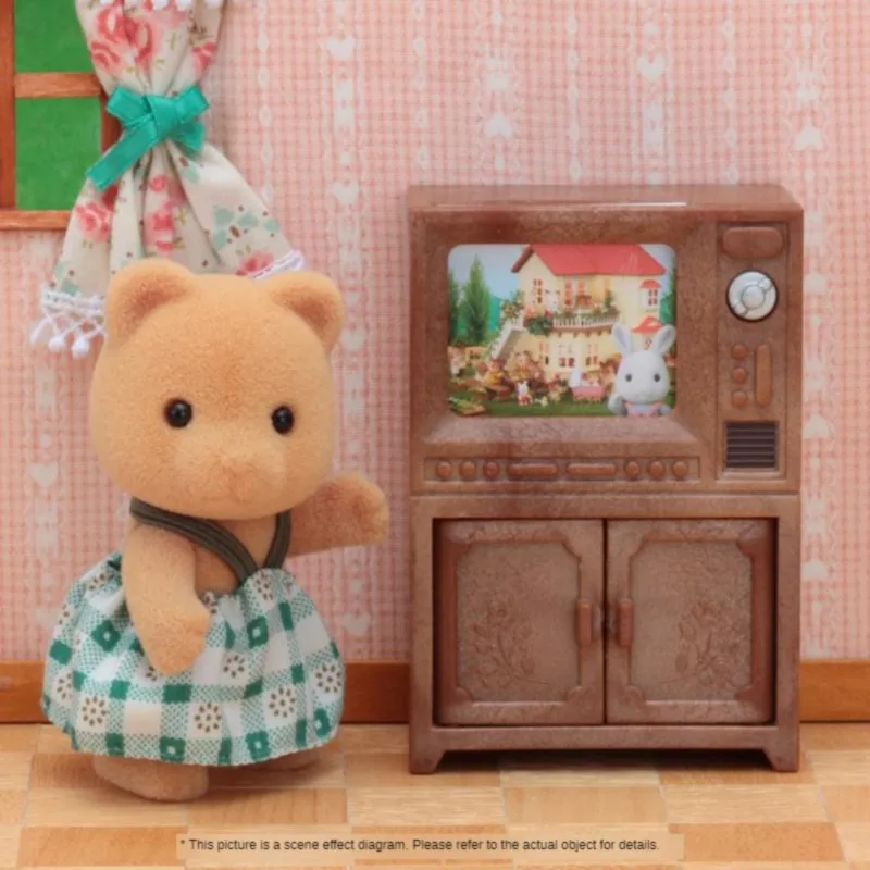 Sylvanian Families игрушка Sylvanian Families медведь сестра и телевизор девичий игровой дом кукла игрушка модель 5143