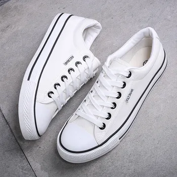

2020 Sneakers Mens Canvas Shoes Fashion Cool Street Sneakers Breathable Men's Casual Shoes Male Brand Classic Black White Shoes