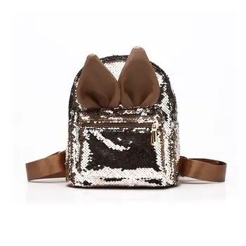 

Mini Cute Reversible Sequin Backpack with Ear Fashion Daypacks Schoolbag Travel A69C