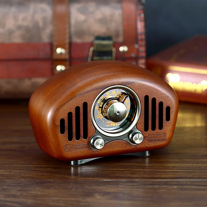 Classic vintage retro Wood FM AM SD MP3 Bluetooth 