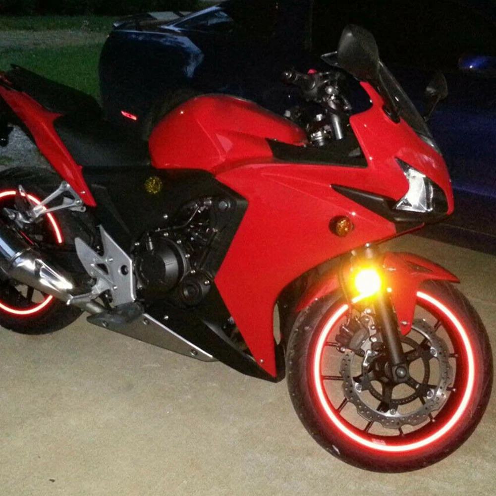 Наклейка на колеса автомобиля наклейка лента полоски красный светоотражающий