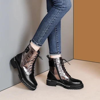 

2020 new fashion short boots European and American style leather nude boots