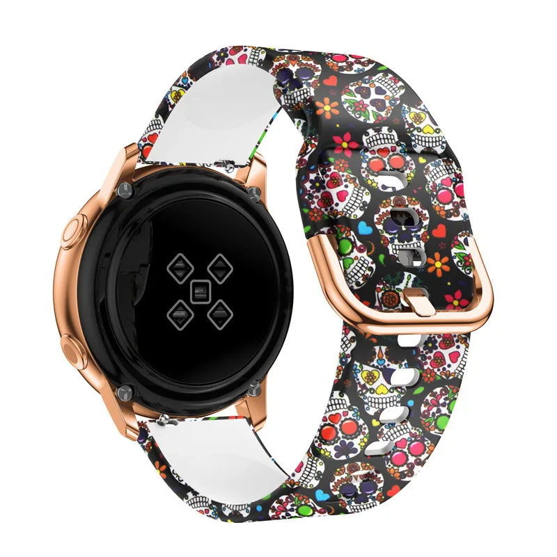 Ремешок силиконовый для Samsung Galaxy Watch 4 classic active 2/42 мм Gear S2 спортивный браслет с