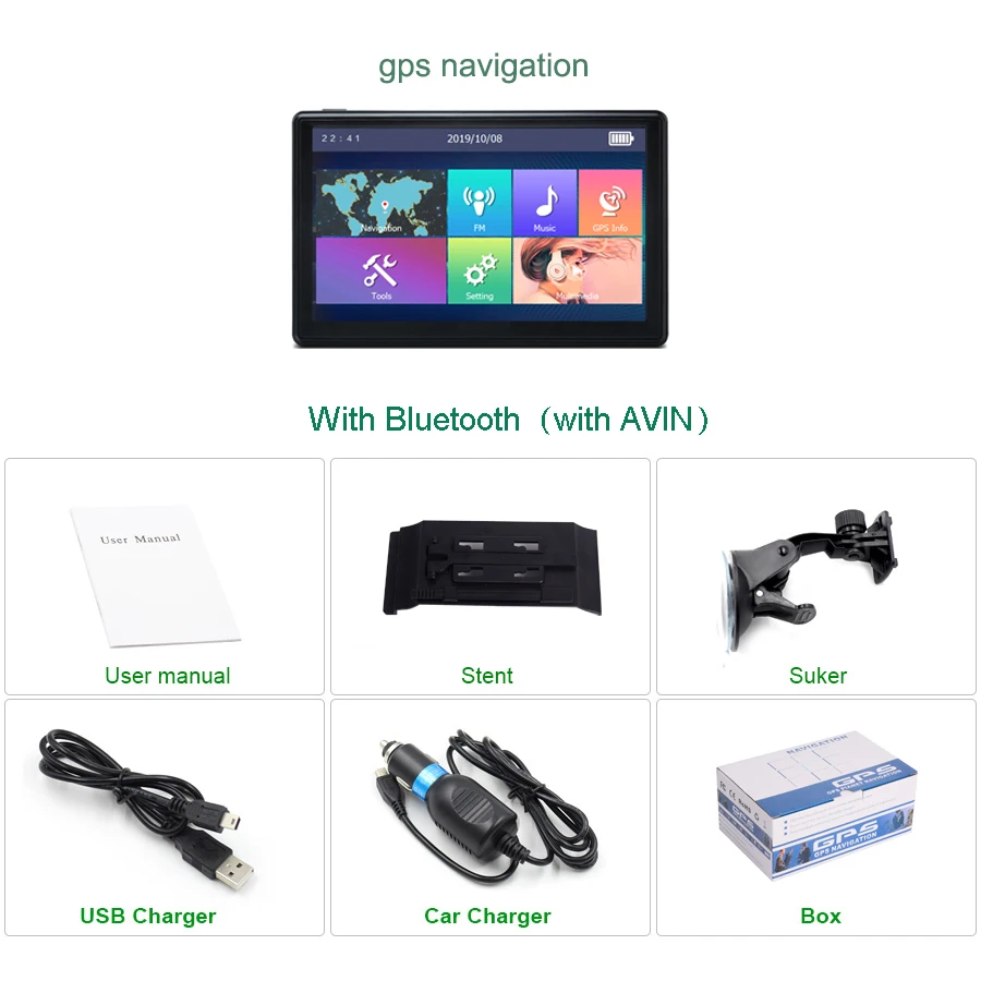 Anfilite 7 дюймов Автомобильный wince gps навигатор 8G 256m FM Bluetooth Navitel с новейшей картой Sat nav грузовик gps навигаторы для автомобиля gps