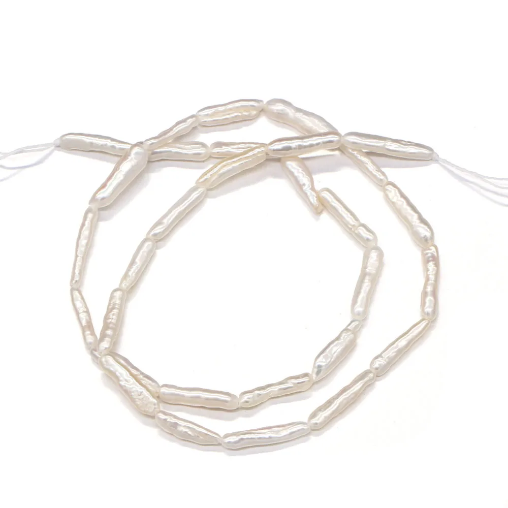 100% Natural Freshwater Pearl Beads Toothpick Shape-mini Pearls for Jewelry Making DIY Charm Accessoies Gifts Size 4x14-5x15mm