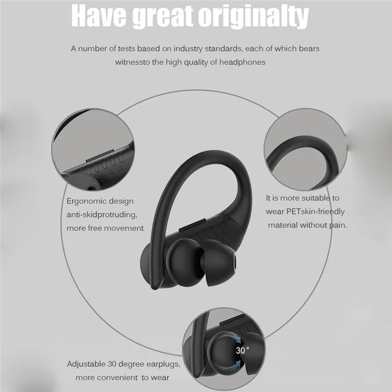 Беспроводные Bluetooth наушники, спортивные, BT 5,0, настоящие беспроводные наушники, гарнитура, стерео, Fone De Ouvido 50DEC04