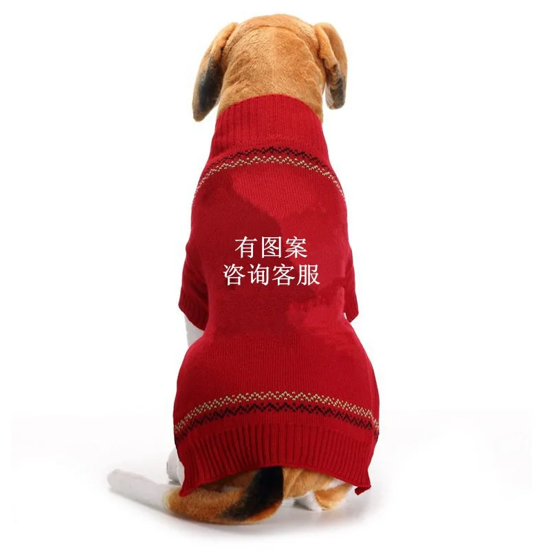 Прямая от производителя, Рождественский свитер для собак, красный нос, олень, красный, черный свитер для домашних животных, золотой свитер на осень и зиму