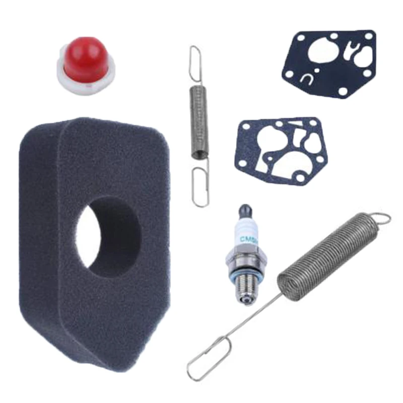 Hot Tub Gasket Set Heat Insulation Gasket Spring Air Filter Gaskets Spark Plug Kit For Briggs & Stratton 691859 692211 Primer bulb For Sprint, 450, 500 and 550 engines