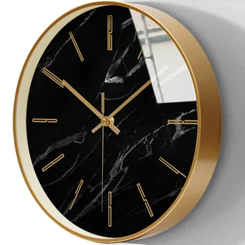 

Glass Metal Wall Clock Silent Minimalist Digital Nordic Wall Clock Reloj De Pared Unique Living Room Decoration AA60WC