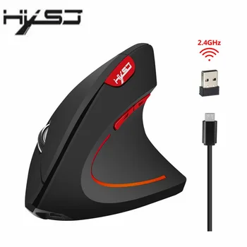 

HXSJ T22 Wireless Mouse Ergonomic Optical 2.4G 2400DPI Gaming Mouse Ergonomics Mause With USB Receiver For Desktop PC Game Mice