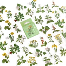 Mini autocollant fleur mignonne, étiquette autocollante artisanale, Scrapbooking, pour Journal intime, planificateur, papeterie esthétique, 46 pièces