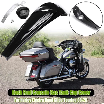 

Motorcycle Dash Fuel Console & Gas Tank Cap Cover For Harley Touring/Electra/Road Glide 2008-2020 2019 2018 2017 Black Smooth