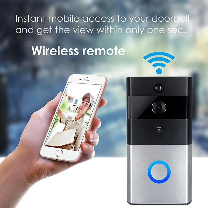 

Smart Video Wireless WiFi Door Bell IR Visual Camera Record Security System
