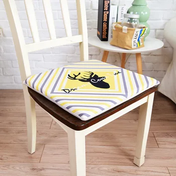 

Simanfei Seat Cushion Nordic Ins Yellow Geometric Memory Foam Pillow For Chair Decorative Cushion For Sofa Soft Padding Pad