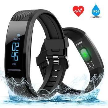 

C11 Waterproof Smart Watch with Touch Screen Heart Rate Monitoring USB Charging Fintness Activity Trackeer Smart Wristbands Watc