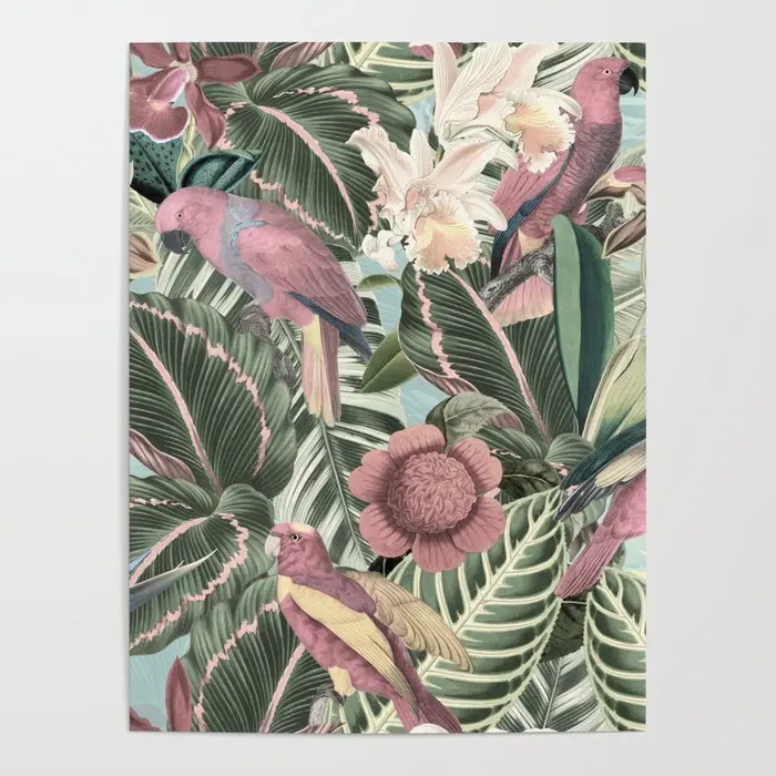 Hd Печать Лето картины сада настенное искусство Ретро Декор для дома Красные