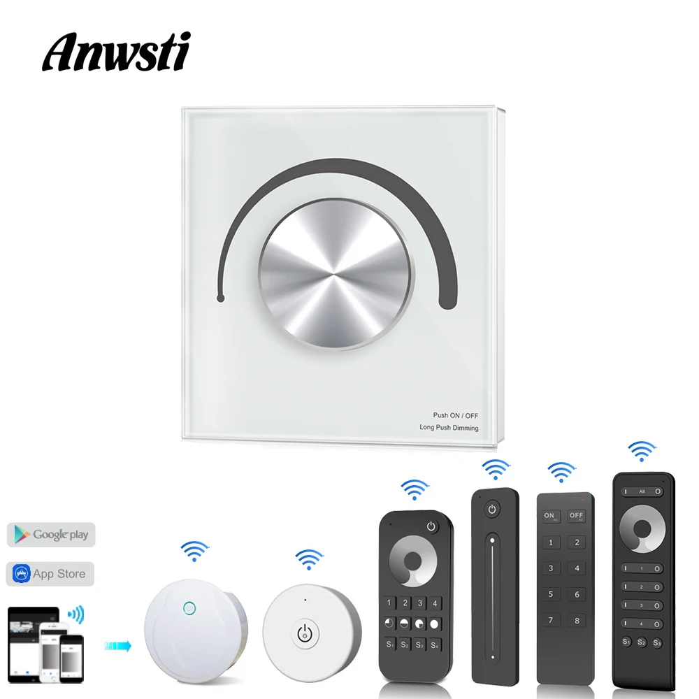 

Triac LED Dimmer Switch Smart Wifi 2.4G RF Wireless Remote AC 110V 230V 220V Dimmable Knob Controller for LED Bulb Light Lamps