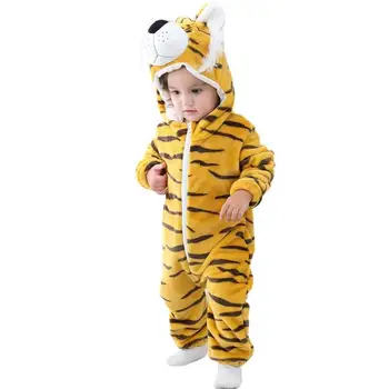 

Cute Animal Modeling Design Flannel Rompers Winter Baby Kids Comfort Soft Long Sleeve Hoodies Especially Creative Jumpsuit