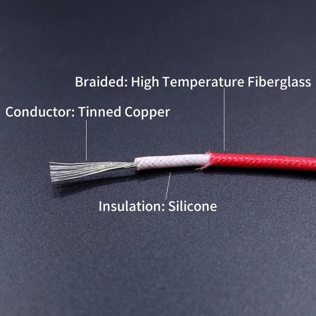 2M/5M High Temperature Resistant Silicone Wire 300°C Soft Copper