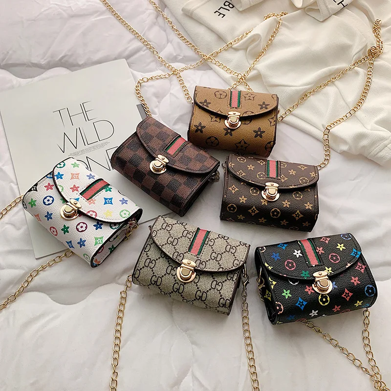 

2019 nuevo estilo de moda de estilo coreano Chicas lindas Mini monedero bolsa para niños pequeña niña cadena bandolera