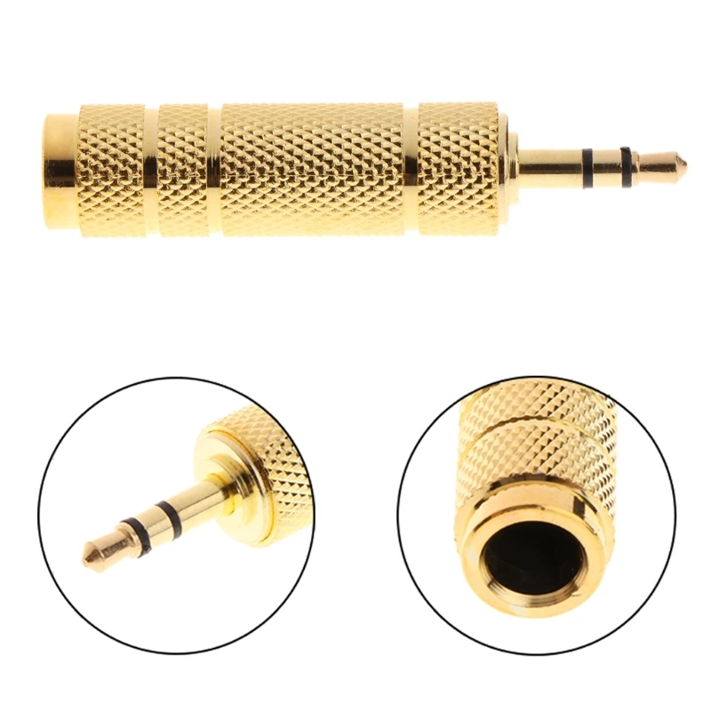 

Gold Plated 3.5mm 1/8Inch Male to 6.3mm 1/4Inch Female Stereo Adapter Jack Audio 634A