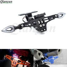 Универсальный CNC алюминиевый мотоцикл регулируемый угол номерной знак кронштейн для KTM 390 200 125 Duke RC125 RC200 RC390 RC8 RC8R