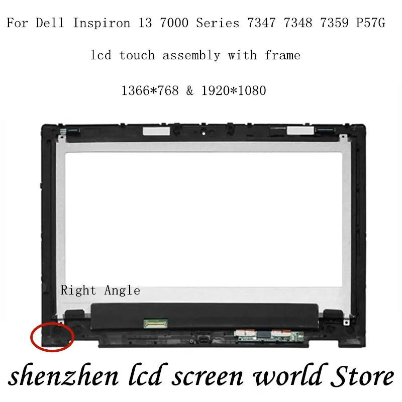 Original For Dell Inspiron 13 7000 7347 7348 7359 P57G LCD touch screen assembly LTN133HL03-201 LP133WH2 SP B1 HD FHD Tested | Компьютеры