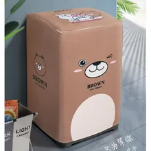 SRYSJS водонепроницаемый чехол для стиральной машины с рисунком из мультфильма плотный хлопок и лен чехол на молнии солнцезащитный чехол