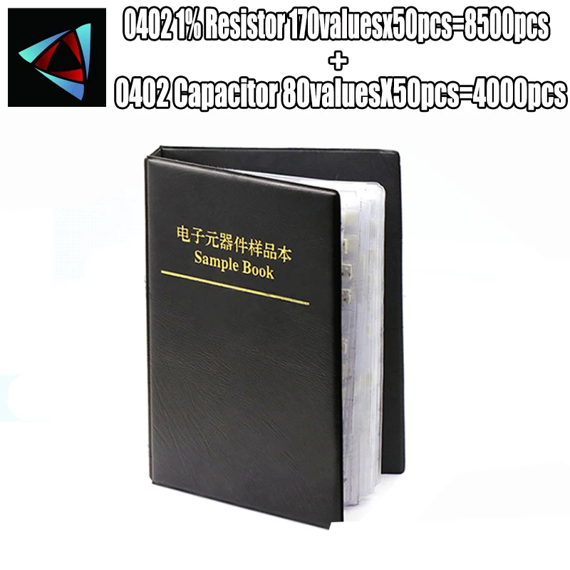 0402 SMD резистор 0R ~ 10M 1% 170Valuesx50Pcs = 8500Pcs + конденсатор 80ValuesX50Pcs 4000Pcs 0.5PF 22 мкФ образец |