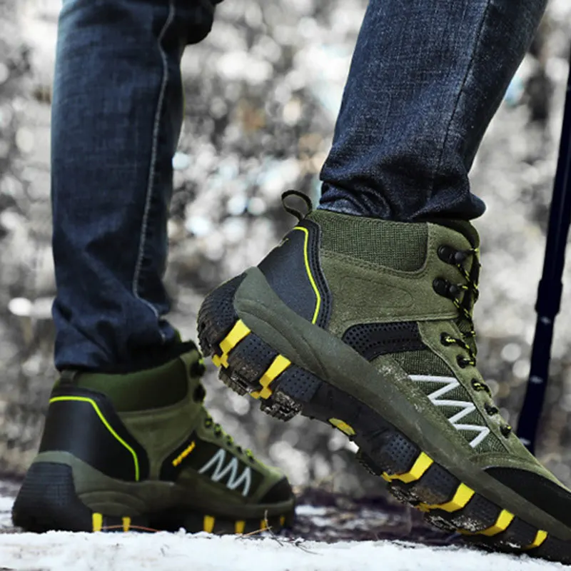 

Men's Sneakers 2019 Fashion Men Winter Shoes Snow Boots Outdoor Hiking Shoes Keep Warm Casual High Top Boots Zapatillas Hombre