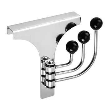 

Rotatable Hook Wall Door Mounted Coat Hooks Creative Stainless Steel DurableTriple Swing Arm Hanging Home Supplies