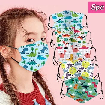 

5pc Kids Face Mask Scarf Mascarilla Mascarar Cotton Face Pm2.5 Activated Carbon Mask Washable And Reusable Lot Maska Mascarillas