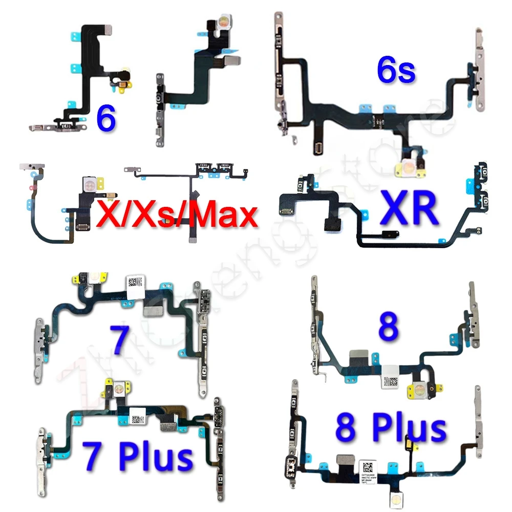 Оригинальный Для iPhone X Xs Max XR 7 8 Plus кнопки отключения звука и регулировки громкости
