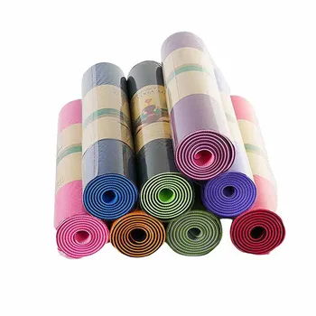 

183*61*0.6CM TPE Two-color Yoga Mat with Position Line Non Slip Carpet Mat For Beginner Environmental Fitness Gymnastics Mats