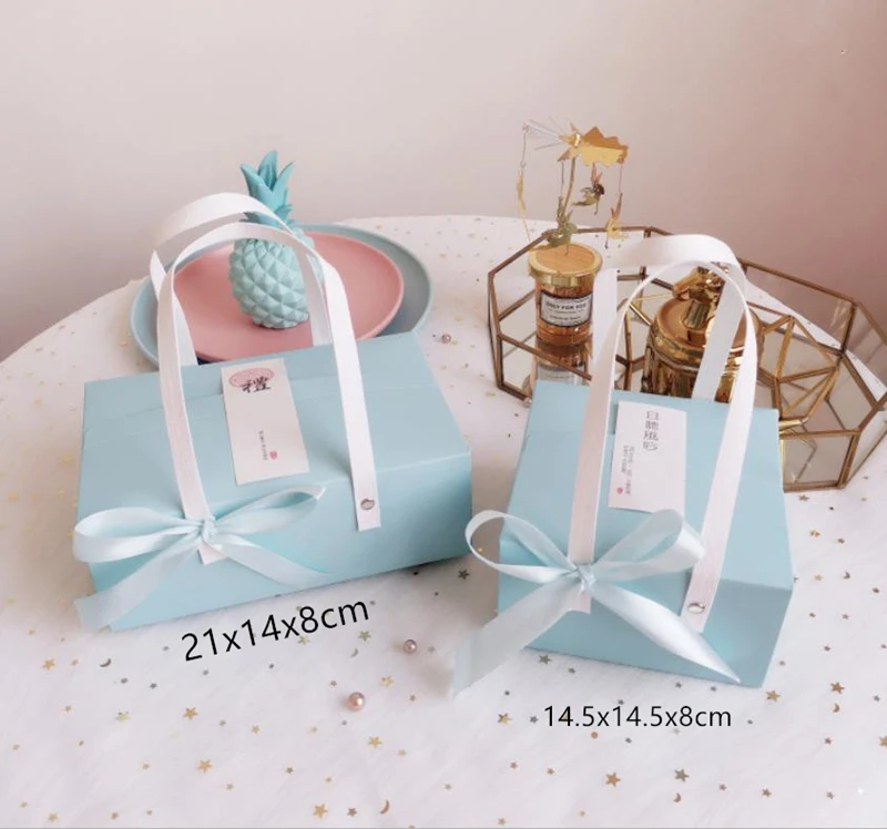 5/10 stücke Bronzing Protable Papier Box Leder Tragbare Seil Schokolade Süßigkeiten Verpackung Geburtstag Party Neue Jahr Geschenk Dekoration – Detail 4