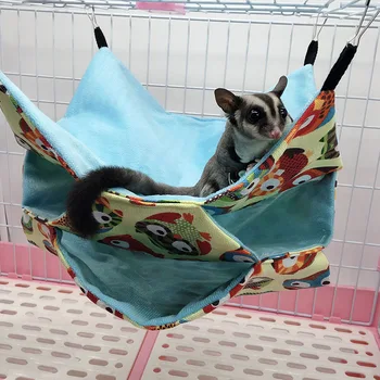 

Triple Layers Pet Cage Hammock Guinea Pig Bedding Cage for Small Parrots Squirrel Hamster TB Sale
