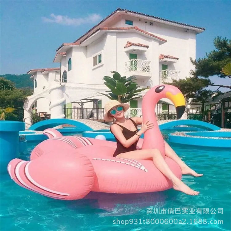 

Manufacturers Supply Hot Selling PVC Inflatable Flamingo White Large Little Swan Floating Row Riding Water Sports Product
