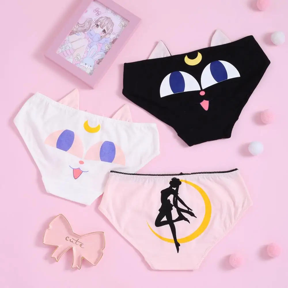 Аниме косплей нижнее белье сейлор мун Tsukino Usagi Cat Lolita трусики симпатичное