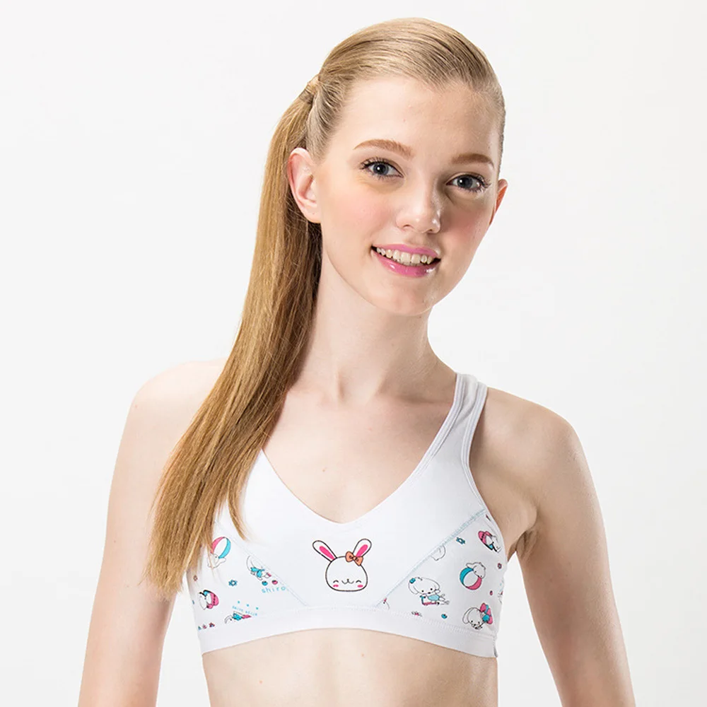 Funklouz Young Girl Training Bra Teen Student Cotton Sports Bra Teenage  Girls Underwear