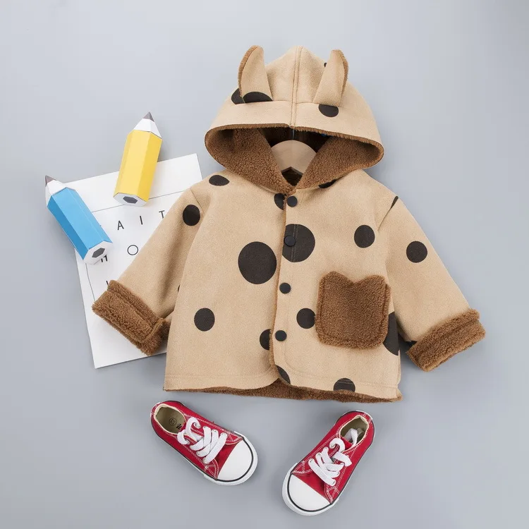 Детское пальто для мальчиков и девочек; зимние куртки для детей; Осенняя верхняя одежда; пальто с капюшоном для младенцев; детское теплое пальто; От 1 до 4 лет