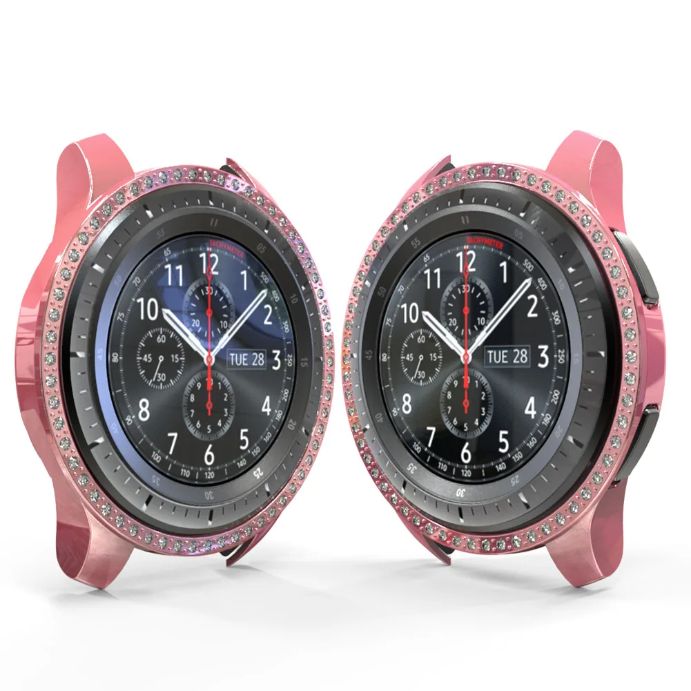Чехол бампер для Samsung Galaxy Watch 46 мм защитный чехол из поликарбоната с бриллиантами